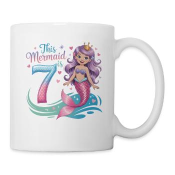 Sirène 7e ans - Mug blanc - blanc - Droite