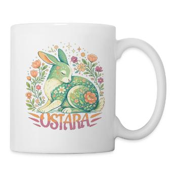 Ostara-Segnungen, frohe Oster, Ostara-Hase. - Tasse - Weiß - Rechts