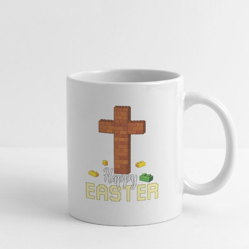 Master Builder Brick Builder Cross Happy Easter Mug