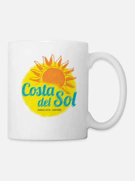 Costa del Sol Spanien Andalusien Málaga Souvenir - Tasse - Weiß