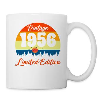 70 Jahre altes Jubiläumsgeschenk 1956 - Tasse - Weiß - Rechts