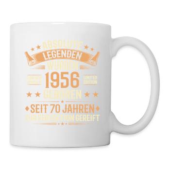 70th Birthday 1956 Legend Vintage Gift - Mug - white - Right