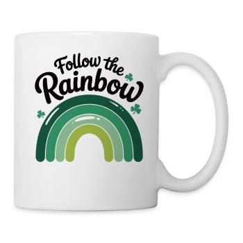 Suivez le t-shirt arc-en-ciel de la Saint-Patrick - Mug blanc - blanc - Droite