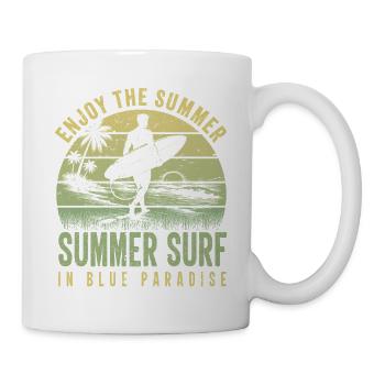 Enjoy the Summer Summer Surf In Blue Paradise - Tasse - Weiß - Rechts
