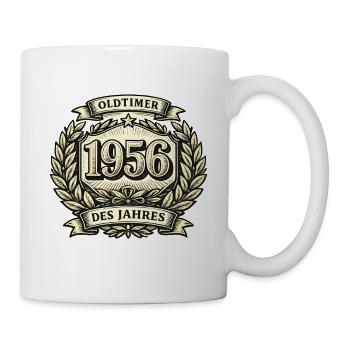 Classic cars 1956 of the year | Vintage Birthday Shir - Mug - white - Right