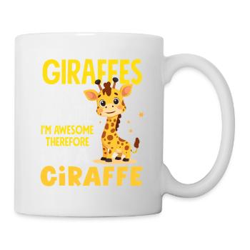 Les girafes sont géniales, donc je suis une girafe - Mug blanc - blanc - Droite