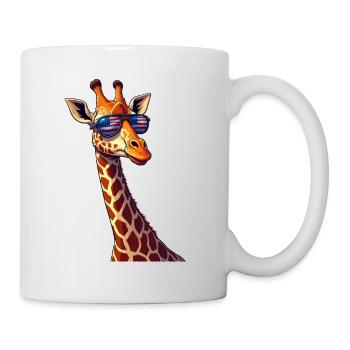 Lunettes Patriotic Giraffe USA - Mug blanc - blanc - Droite