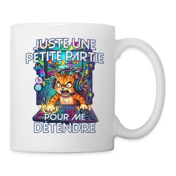 Gamer humour jeux vidéo console gaming chat énervé - Mug blanc - blanc - Droite