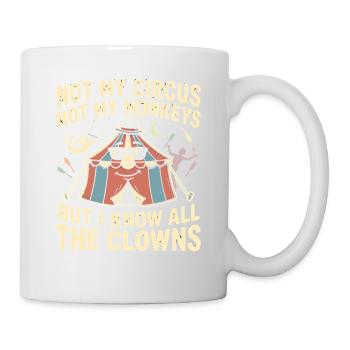 Nicht mein Zirkus, nicht meine Affen, ich kenne al - Tasse - Weiß - Rechts