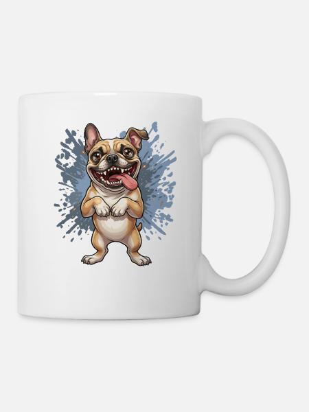 Pug Pose Splash - Tasse - Weiß