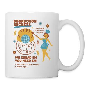 Sauerteig-Geheimnisse Brotbacker Sauerteigbäcker - Tasse - Weiß - Rechts