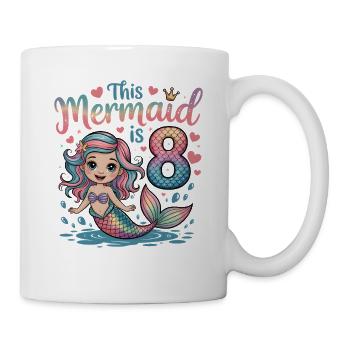 Mermaid 8th Birthday 8 Years - Mug - white - Right