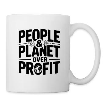 Personnes et planète sur le profit - Mug blanc - blanc - Droite
