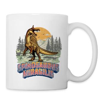 Spinosaurus Mirabilis Retro New Dinosaur - Mug - white - Right