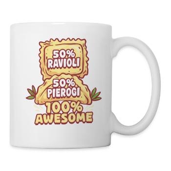 50% Ravioli 50% Pierogi 100% Awesome - Mug - white - Right