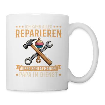 Cadeau de baby shower artisan pour futurs papas - Mug blanc - blanc - Droite