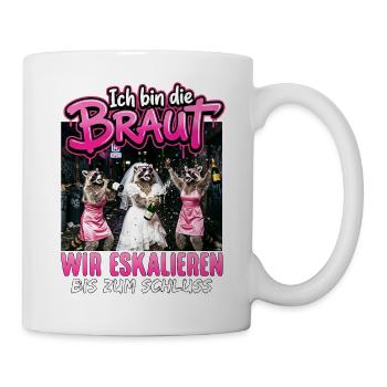 T-shirt de fête de garçon Femme de la fête de mariage - Mug blanc - blanc - Droite