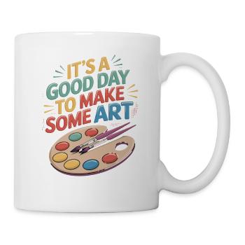 Une bonne journée pour faire de l’art - la créativité - Mug blanc - blanc - Droite