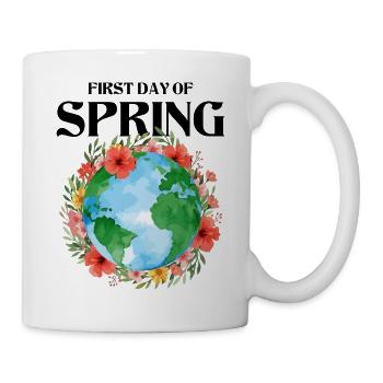 First Day Of Spring Equinox Happy Easter Ostara - Mug - white - Right