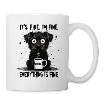 C’est bien dans l’humour de chien de café fin - Mug blanc - blanc - Droite