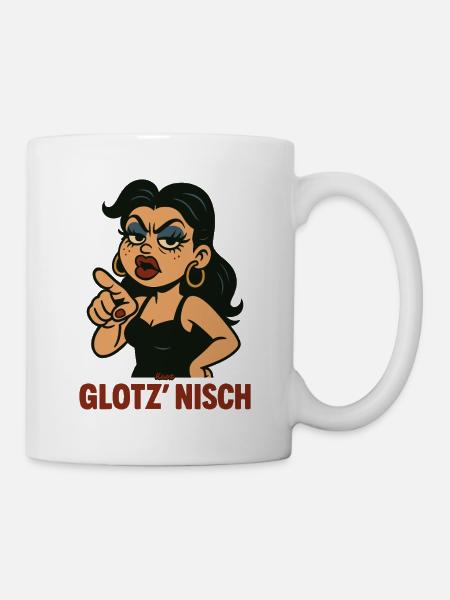 Glotz Nisch Bold Cartoon - Tasse - Weiß