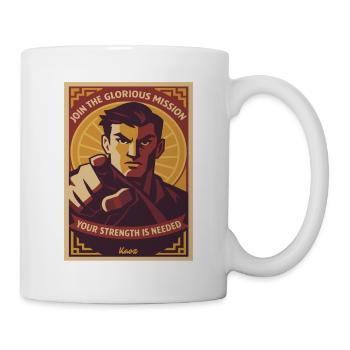 Affiche du héros de la Glorieuse Mission - Mug blanc - blanc - Droite