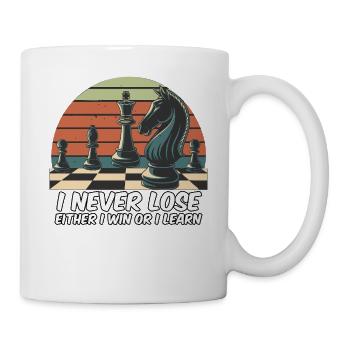 Schach Spruch - Ich verliere nie - Tasse - Weiß - Rechts