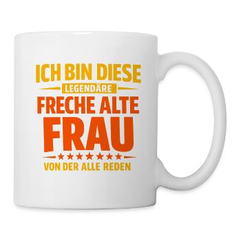 Déclaration légendaire de vieille femme coquine - Mug blanc - blanc - Droite