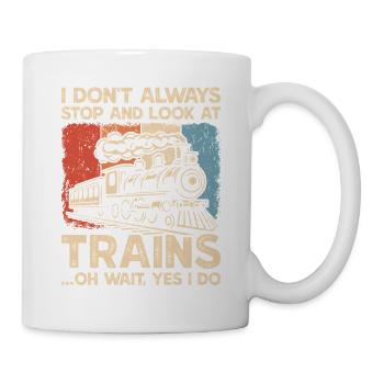 Spotting de trains de locomotives à vapeur - Mug blanc - blanc - Droite
