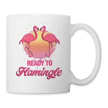Conception de fêtes Flamingo Ready to Flamingo - Mug blanc - blanc - Droite