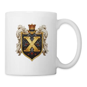 X Lettre Nom Couronne - Mug blanc - blanc - Droite