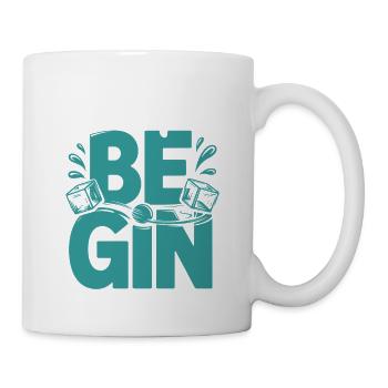 Gin Let The Fun Be Gin & Tonic Liebhaber Party Gin - Tasse - Weiß - Rechts