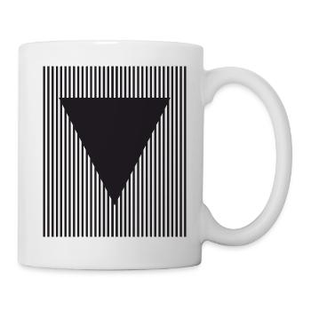 Inverted Triangle on Striped Field - Mug - white - Right