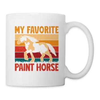 Hobby Horse Rider PAint Horse English Riding Horse - Mug - white - Right