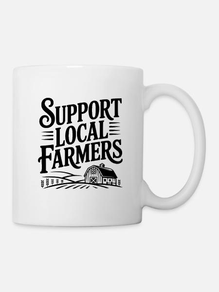 Unterstützen Sie lokale Bauern - Tasse - Weiß
