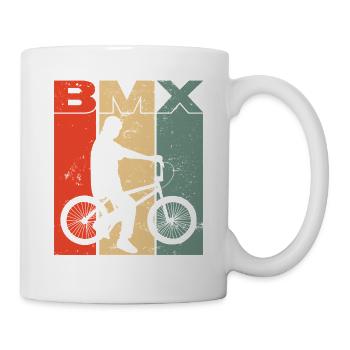 BMX Vintage Vélo Freestyle Rider Bike Cadeau - Mug blanc - blanc - Droite