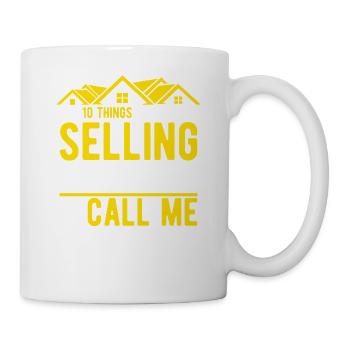 Haus verkaufen: Call Me Fun Immobilienmakler - Tasse - Weiß - Rechts