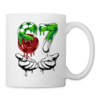 67 Soccer Meme 67 T Shirt, Soccer 67 Football - Mug - white - Right