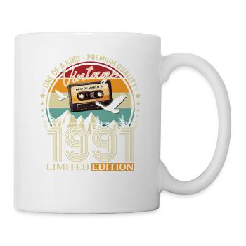 Cadeau du 35e anniversaire Mari Année Mars 1991 - Mug blanc - blanc - Droite