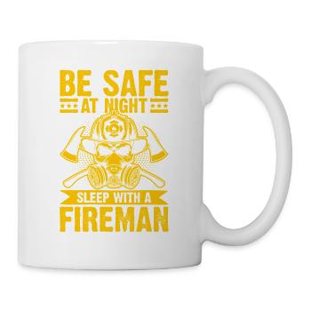 Nachtfeuerwehr Sicherheitsheld - Tasse - Weiß - Rechts