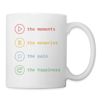Pleine conscience, moments, souvenirs, bonheur - Mug blanc - blanc - Droite