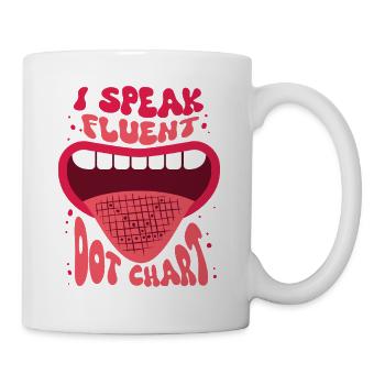 Spielmannszug Blaskapelle Je parle couramment Dot Chart - Mug blanc - blanc - Droite