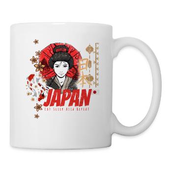 Japan Vintage Design with Koi and Lotus Souvenir - Mug - white - Right