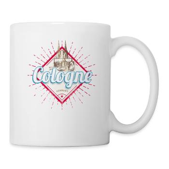 Cologne City Germany Retro Cathedral Vintage Souvenir - Mug - white - Right