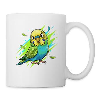 Neon Budgie Color Explosion - Mug - white - Right