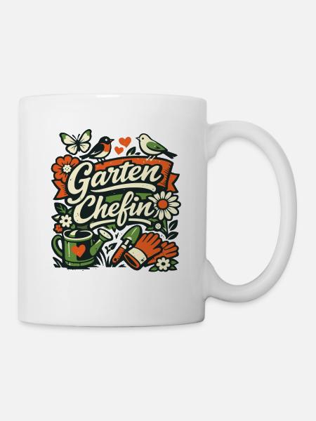 Garten Chefin Gärtnerin Geschenk - Tasse - Weiß