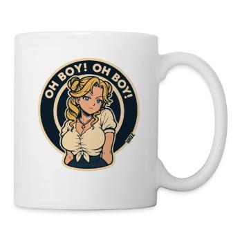 Oh Boy Circle Pin-up - Tasse - Weiß - Rechts