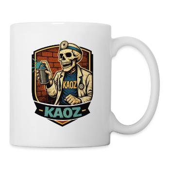 Skelett-Medic-Graffiti-Schild - Tasse - Weiß - Rechts