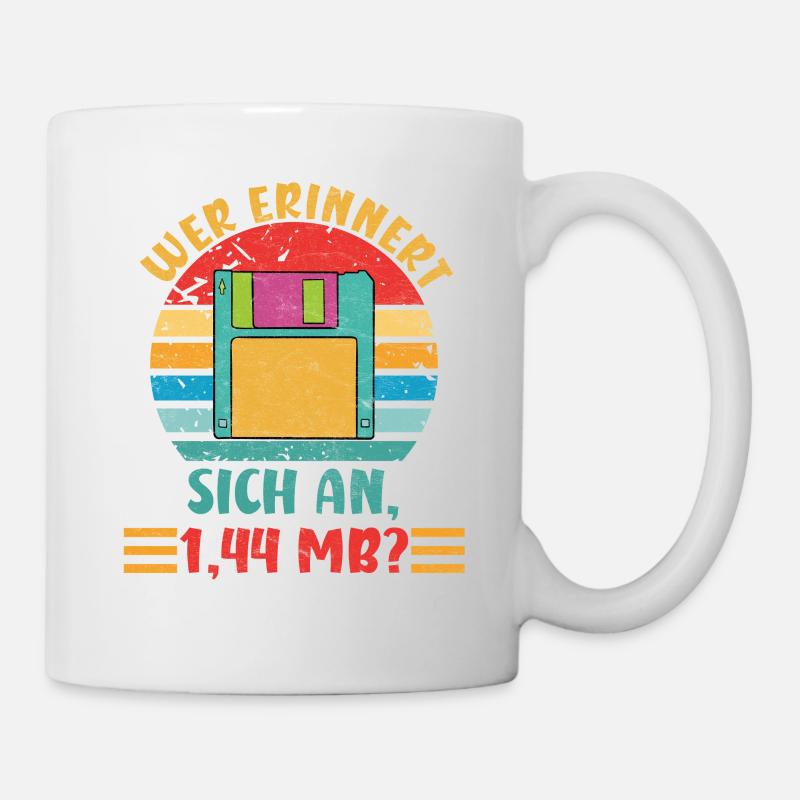 Coder WER ERINNERT SICH AN 1.44 MB? LUSTIG - Tasse - Weiß