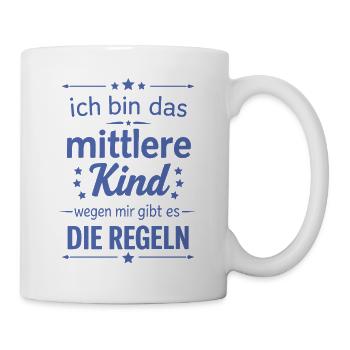 Funny Saying Middle Child Family Bustle - Mug - white - Right